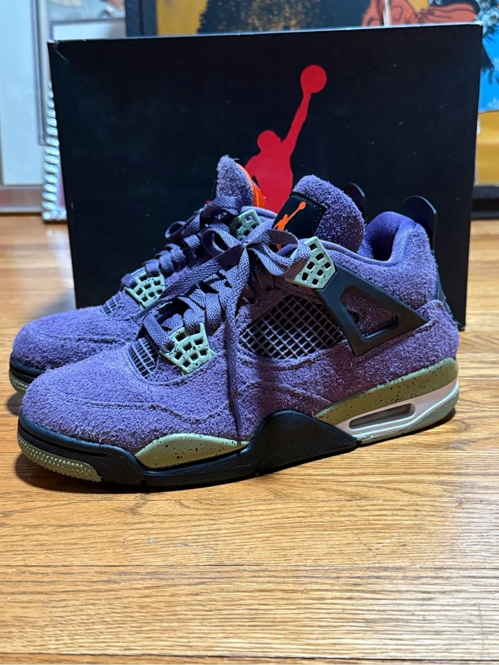 2022 Air Jordan 4 Retro “Canyon Purple” Sneakers Women: 9.5 Men: 8 - Picture 14 of 14